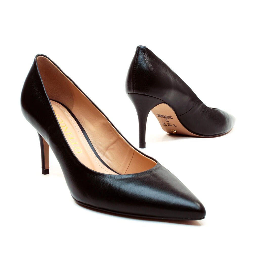 Scarpin Couro Preto Salto Médio Cecconello 2399001-20 Preto 5