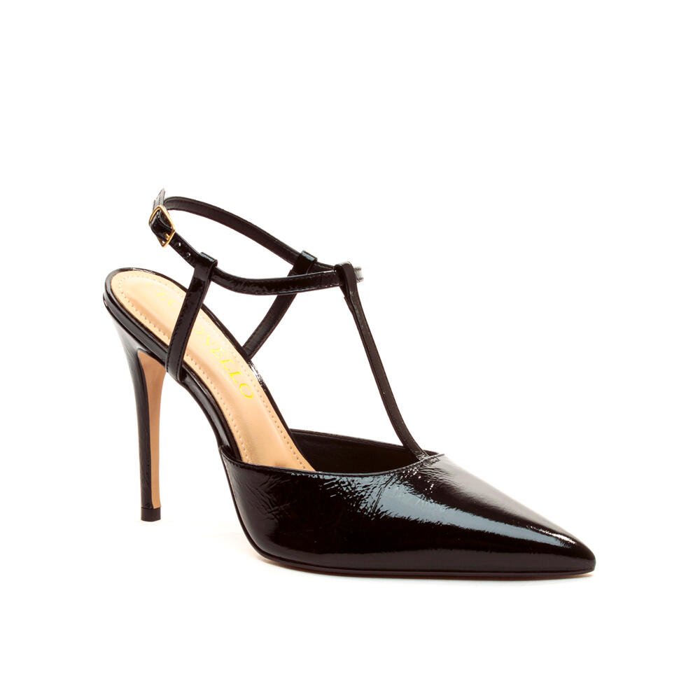 Slingback Couro Preto Salto Alto Cecconello 2624004-2 Preto 3