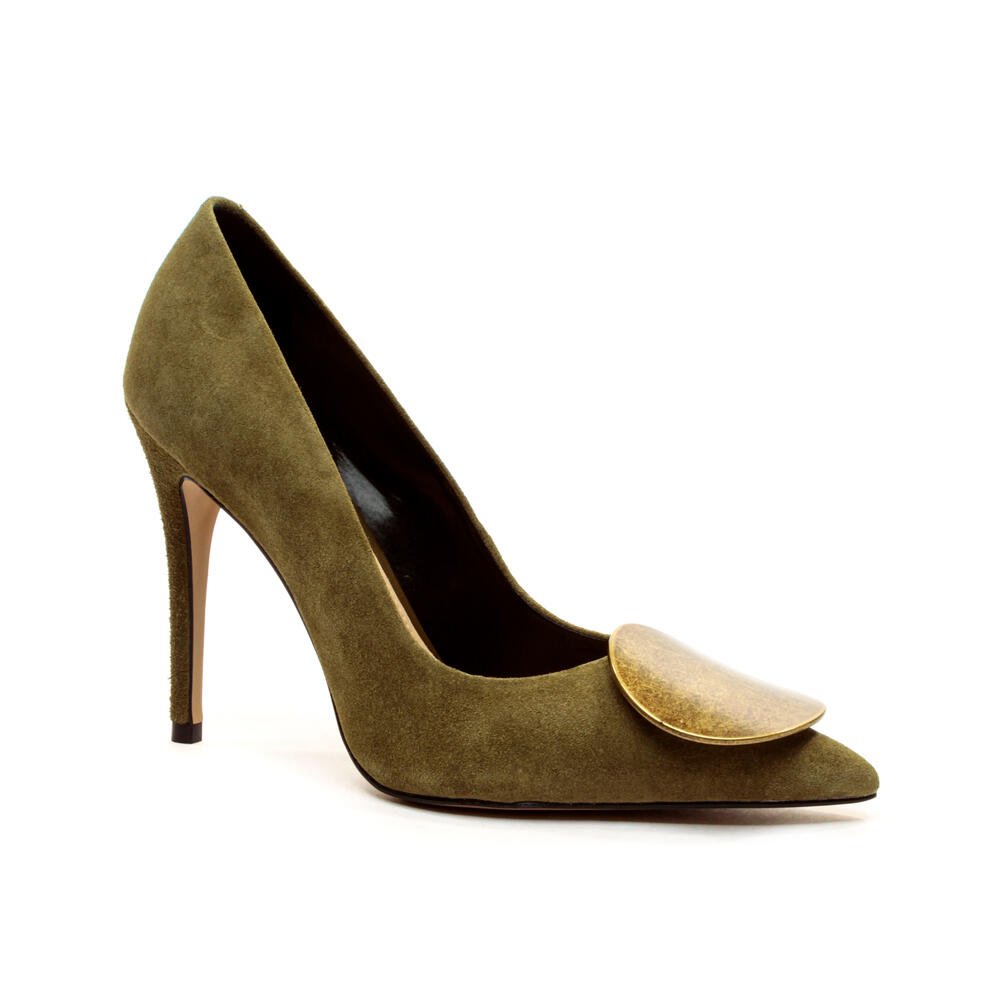 Scarpin Couro Verde Salto Alto Cecconello 2624002-1 Verde 3