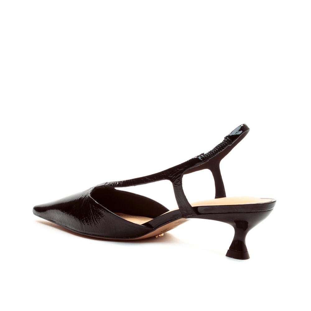 Slingback Couro Preto Salto Baixo Cecconello 2615001-3 Preto 4