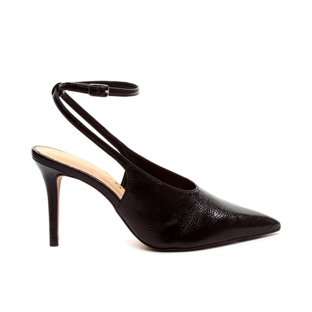 Slingback Preto Salto Alto Cecconello 2643001-3