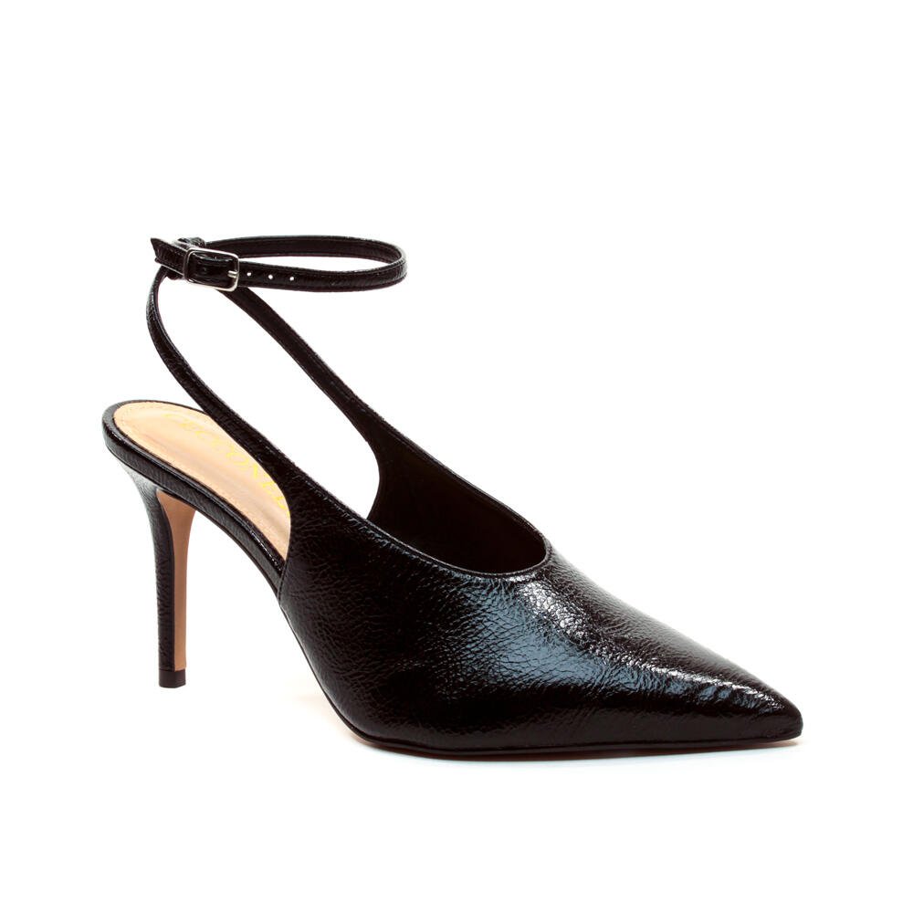 Slingback Preto Salto Alto Cecconello 2643001-3 Preto 3
