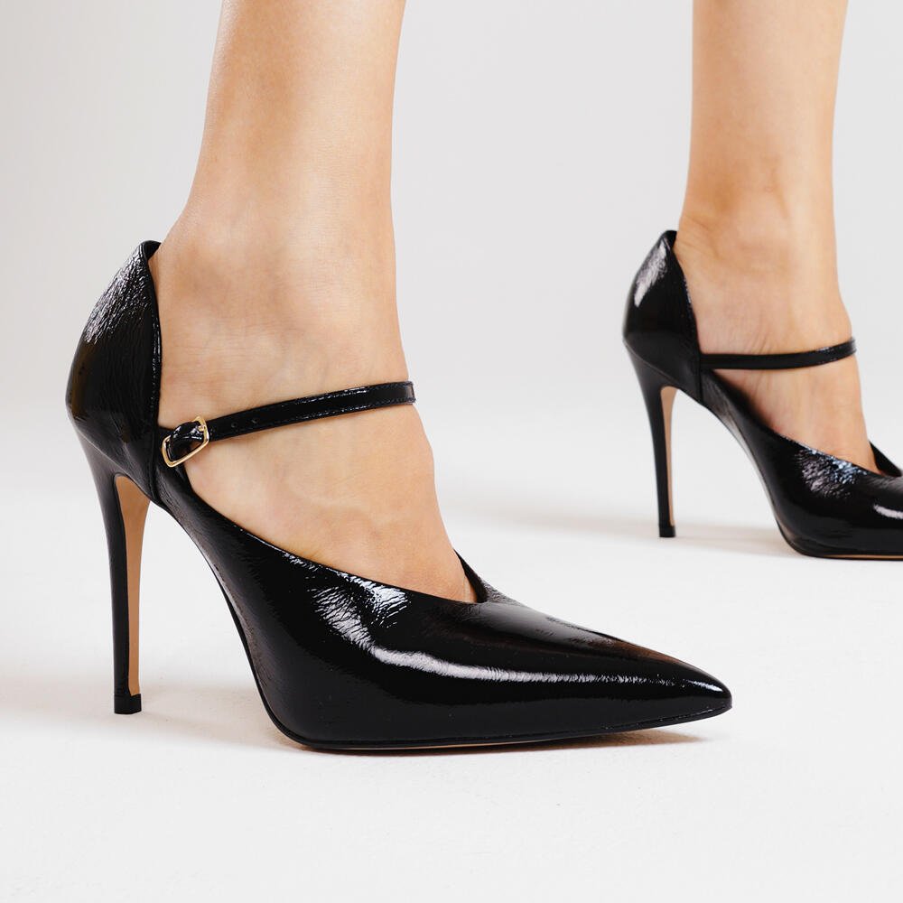 Scarpin Couro Preto Salto Alto Cecconello 2624013-2 Preto 2