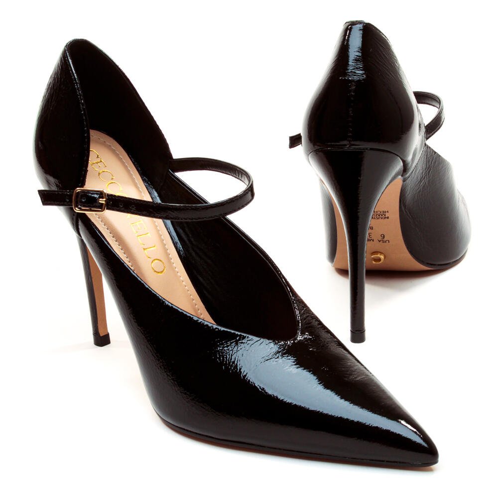 Scarpin Couro Preto Salto Alto Cecconello 2624013-2 Preto 5