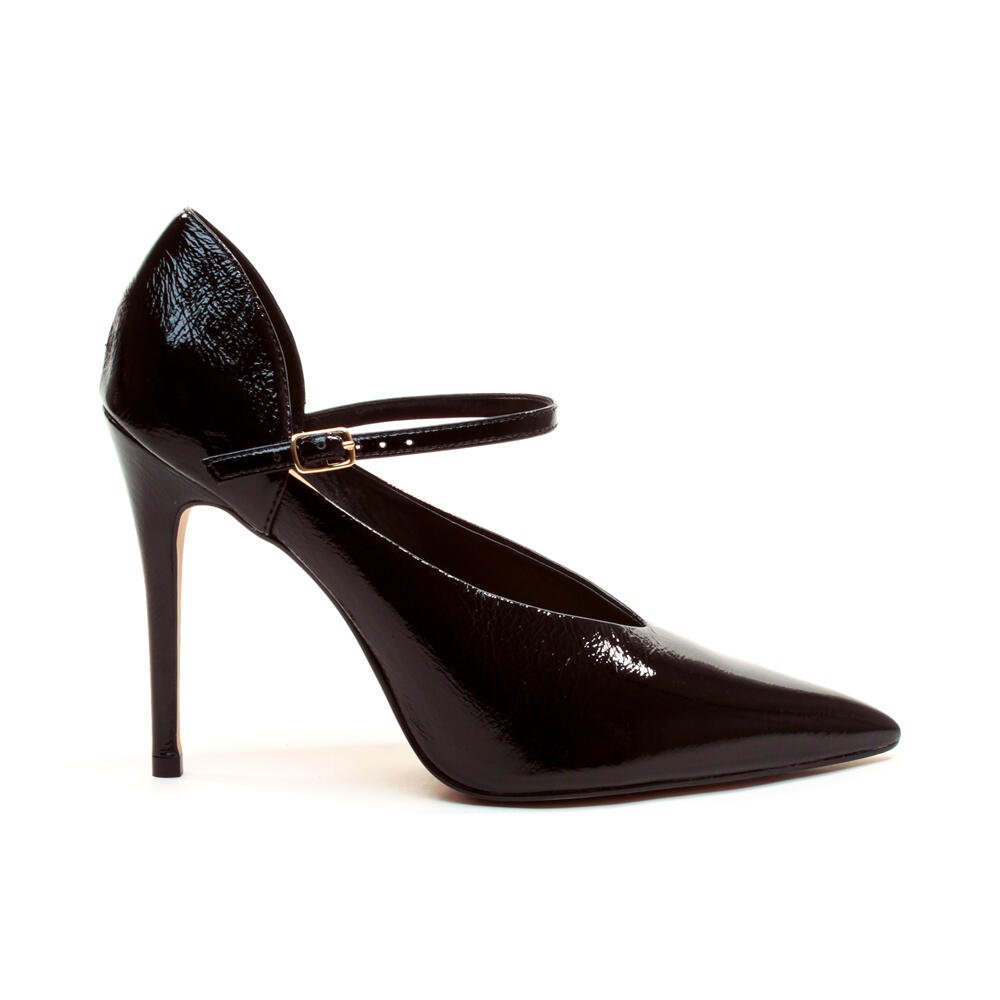 Scarpin Couro Preto Salto Alto Cecconello 2624013-2