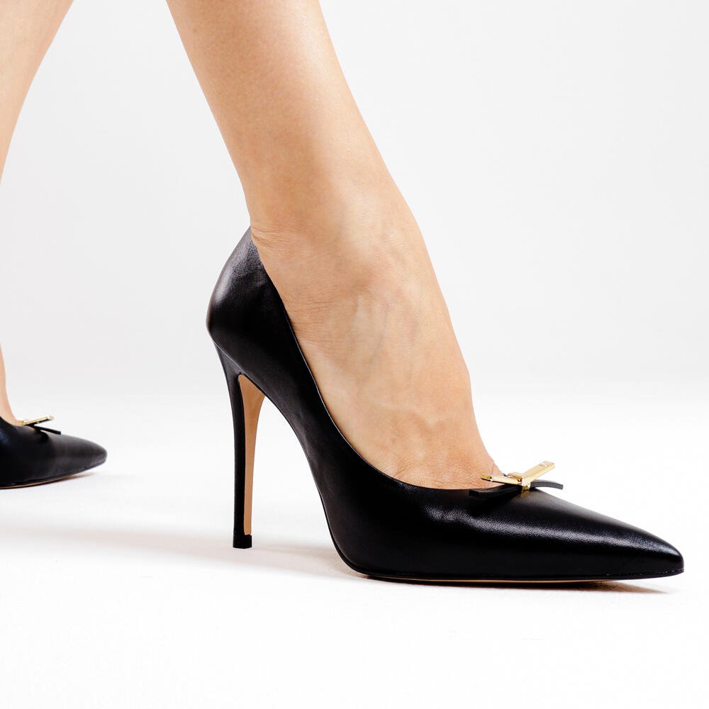 Scarpin Couro Preto Salto Alto Cecconello 2624010-3 Preto 2