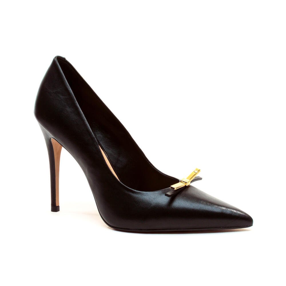 Scarpin Couro Preto Salto Alto Cecconello 2624010-3 Preto 3