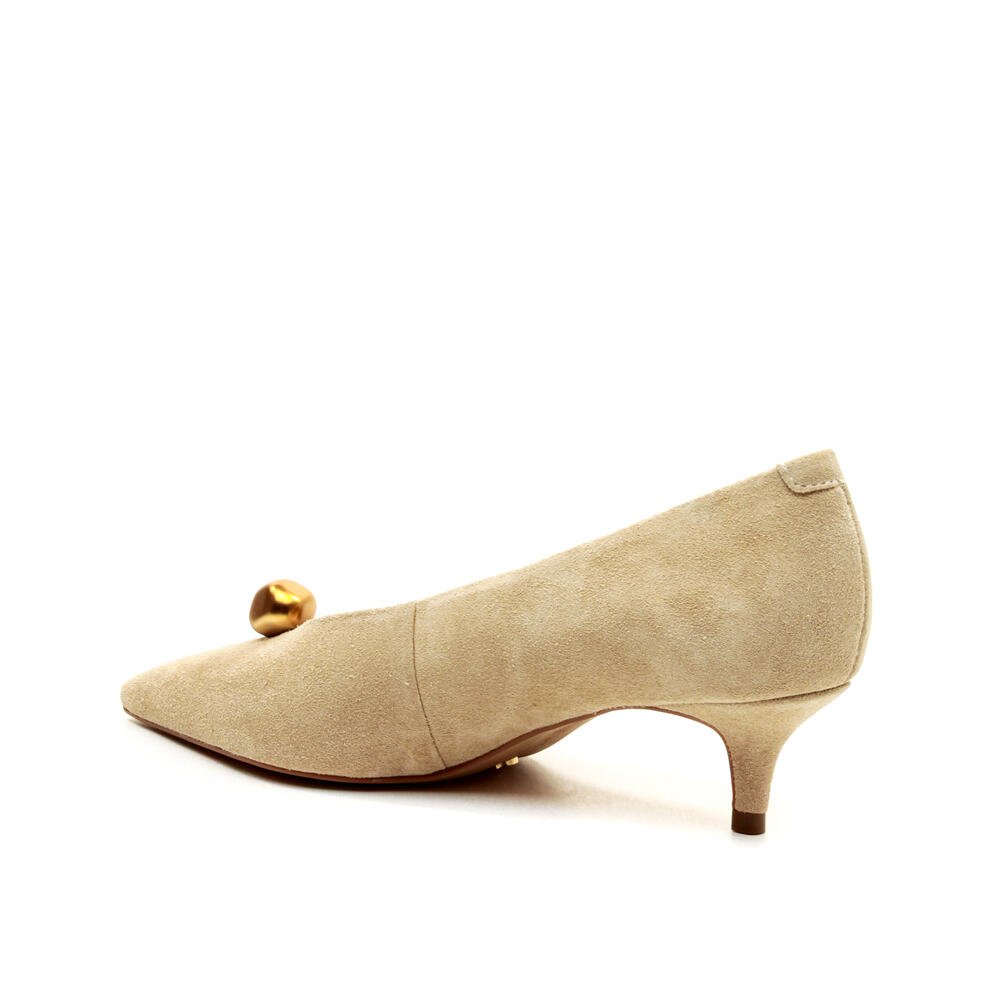 Scarpin Couro Creme Salto Baixo Cecconello 2629014-2 Creme 4