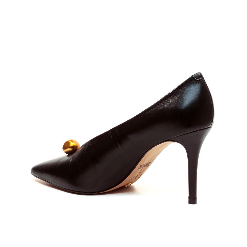 Scarpin Couro Preto Salto Alto Cecconello 2643009-1 Preto 4