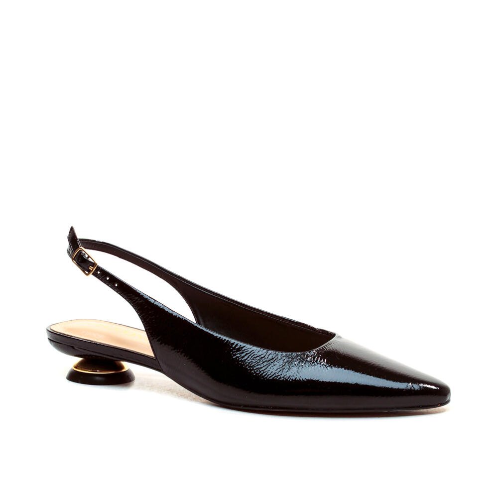 Slingback Couro Preto Salto Baixo Cecconello 2645001-13 Preto 3
