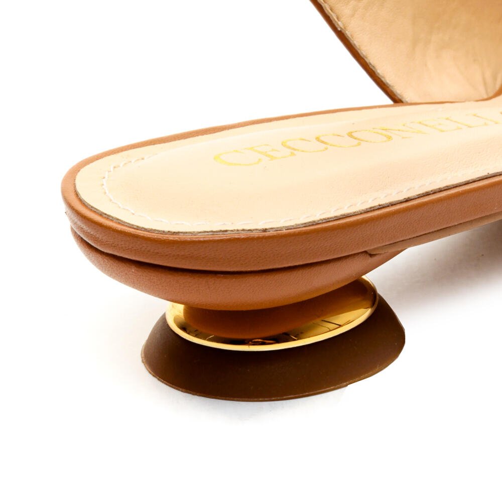 Slingback Couro Marrom Salto Baixo Cecconello 2645001-14 Marrom 5