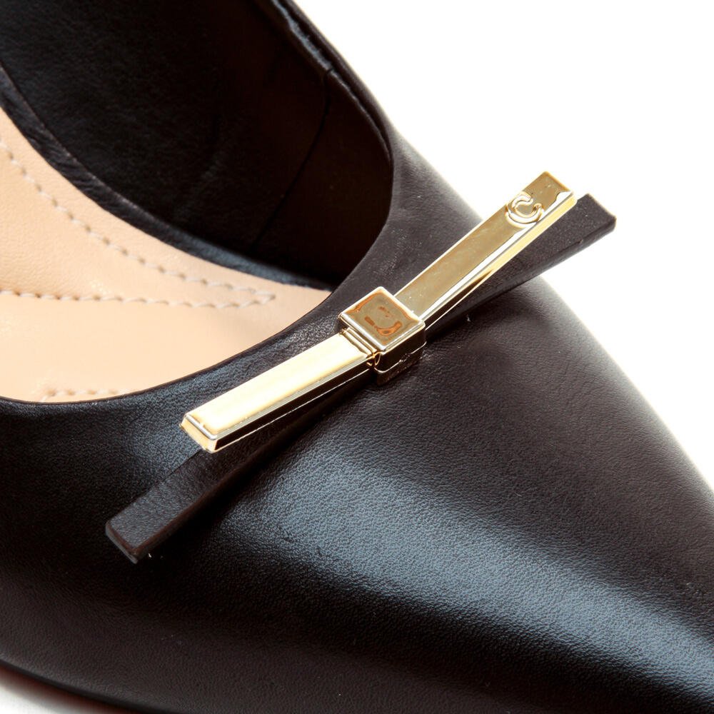 Slingback Couro Preto Salto MÉdio Cecconello 2658009-4 Preto 5