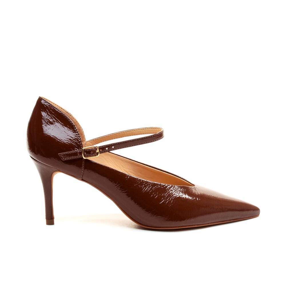Scarpin Couro Marrom Salto Médio Cecconello 2658012-2