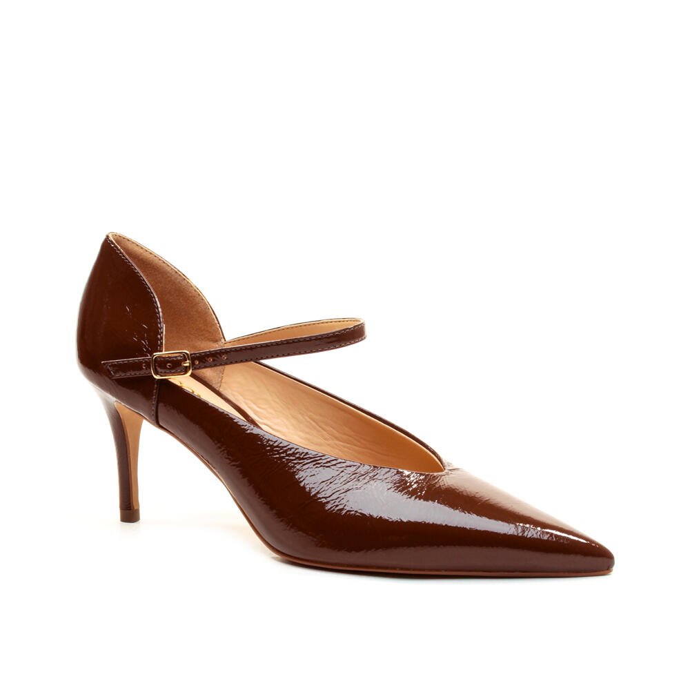 Scarpin Couro Marrom Salto Médio Cecconello 2658012-2 Marrom 3