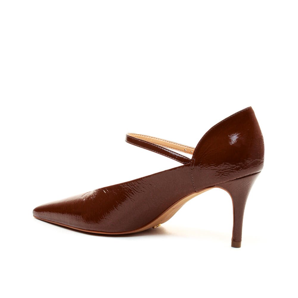 Scarpin Couro Marrom Salto Médio Cecconello 2658012-2 Marrom 4