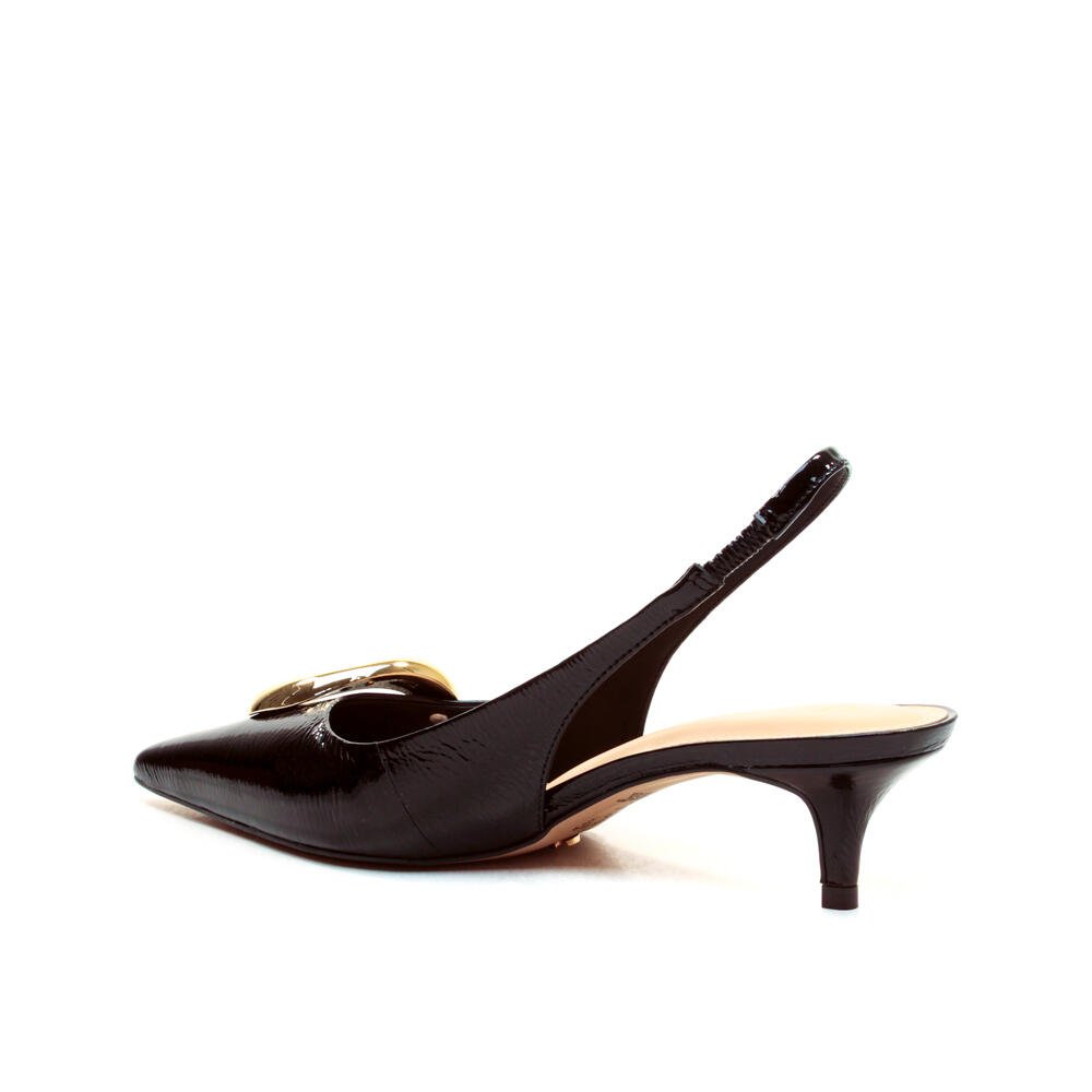 Slingback Couro Preto Salto Baixo Cecconello 2629015-2 Preto 4