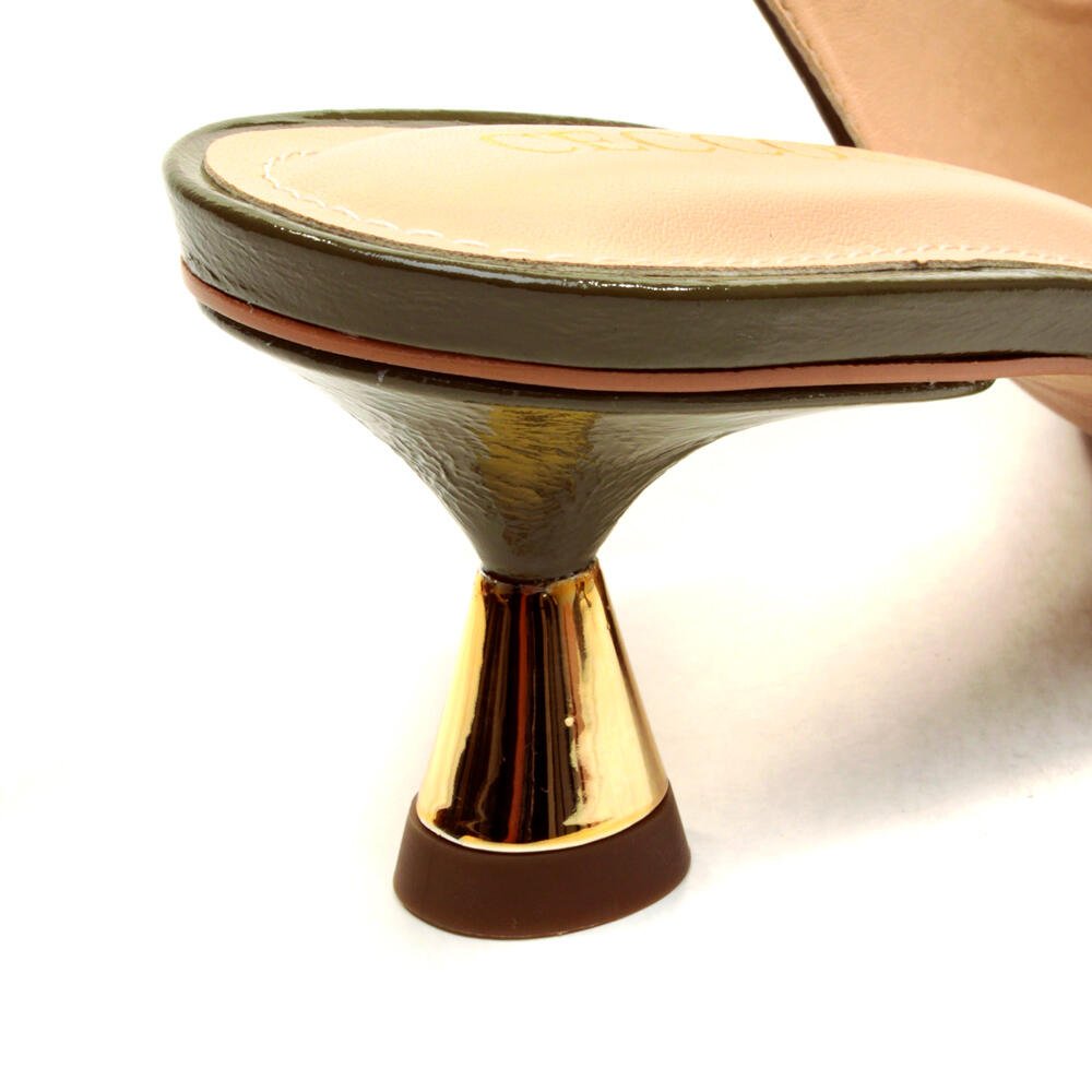 Slingback Couro Verde Salto Baixo Cecconello 2705002-2 Verde 5