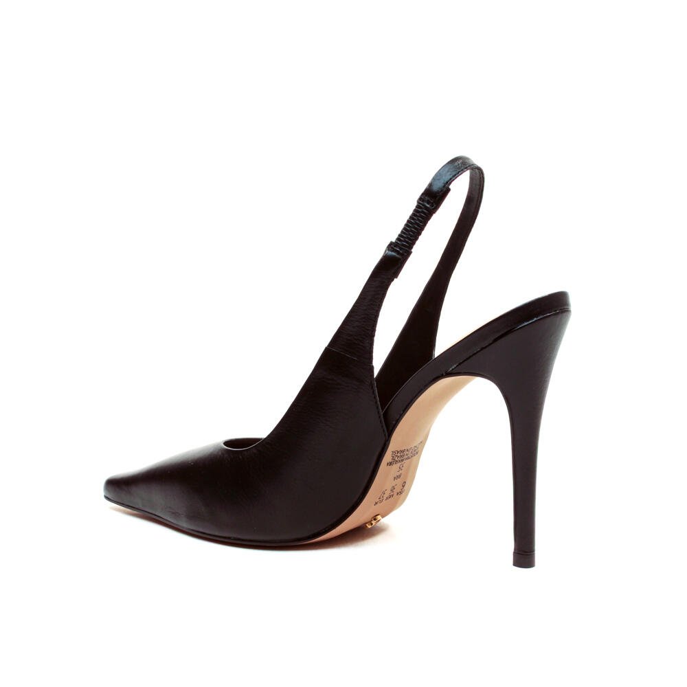 Slingback Couro Preto Salto Alto Cecconello 2706001-2 Preto 4