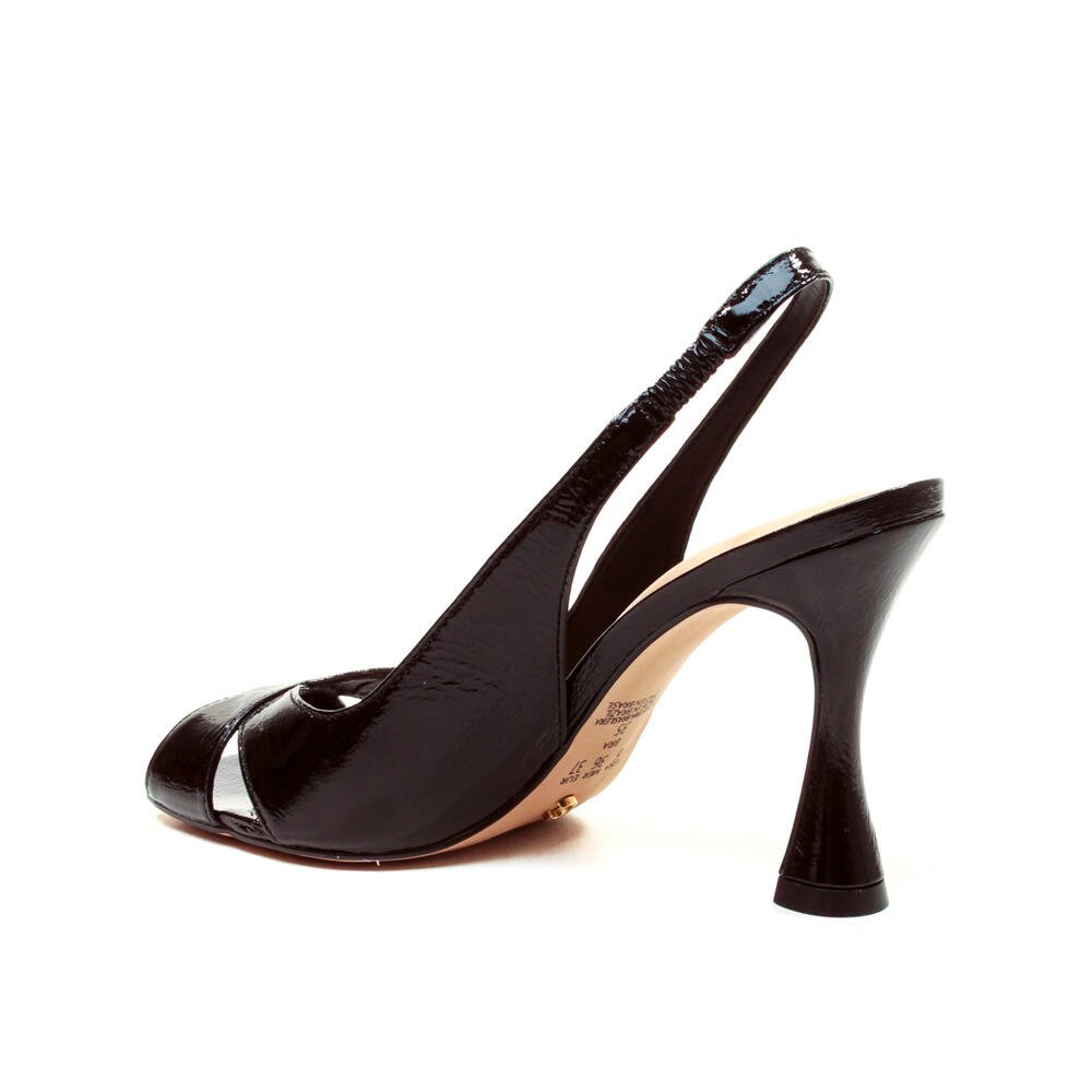 Slingback Couro Preto Salto Alto Cecconello 2707001-3 Preto 4