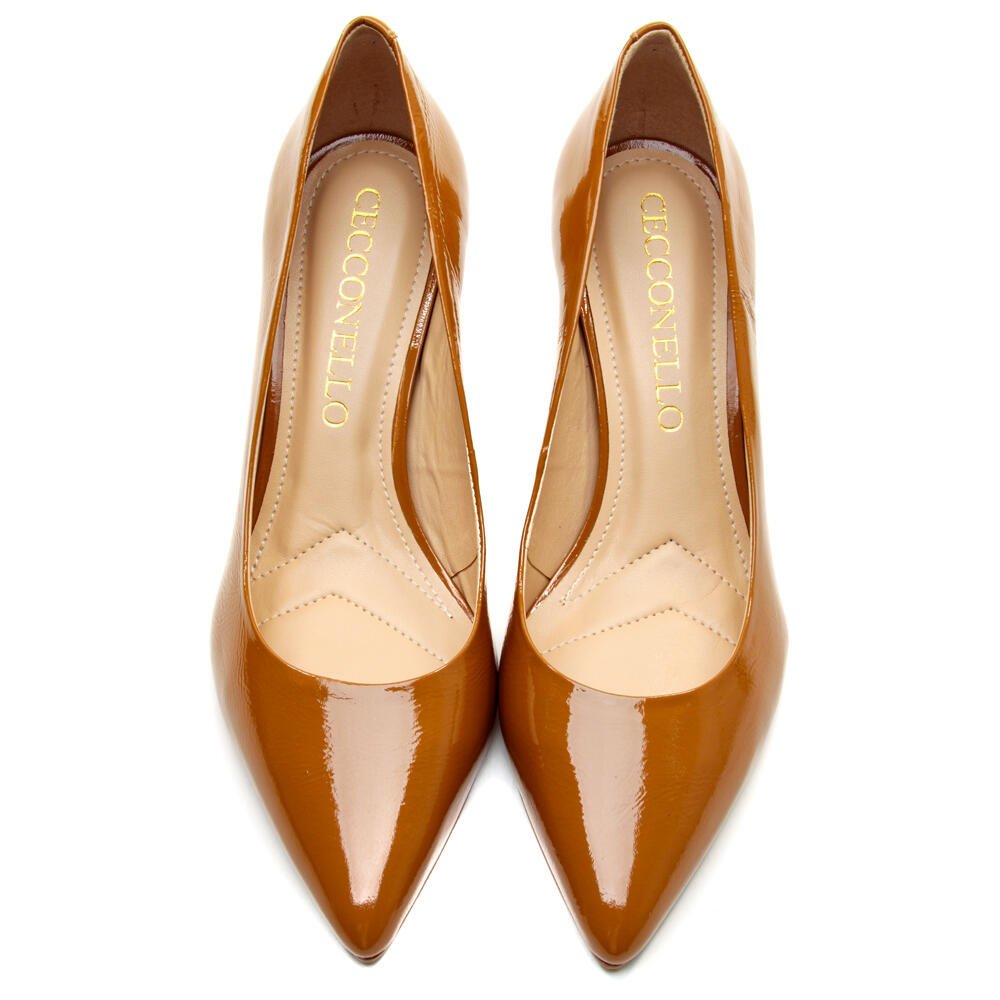 Scarpin Couro Marrom Salto Médio Cecconello 2399001-38 Marrom 5