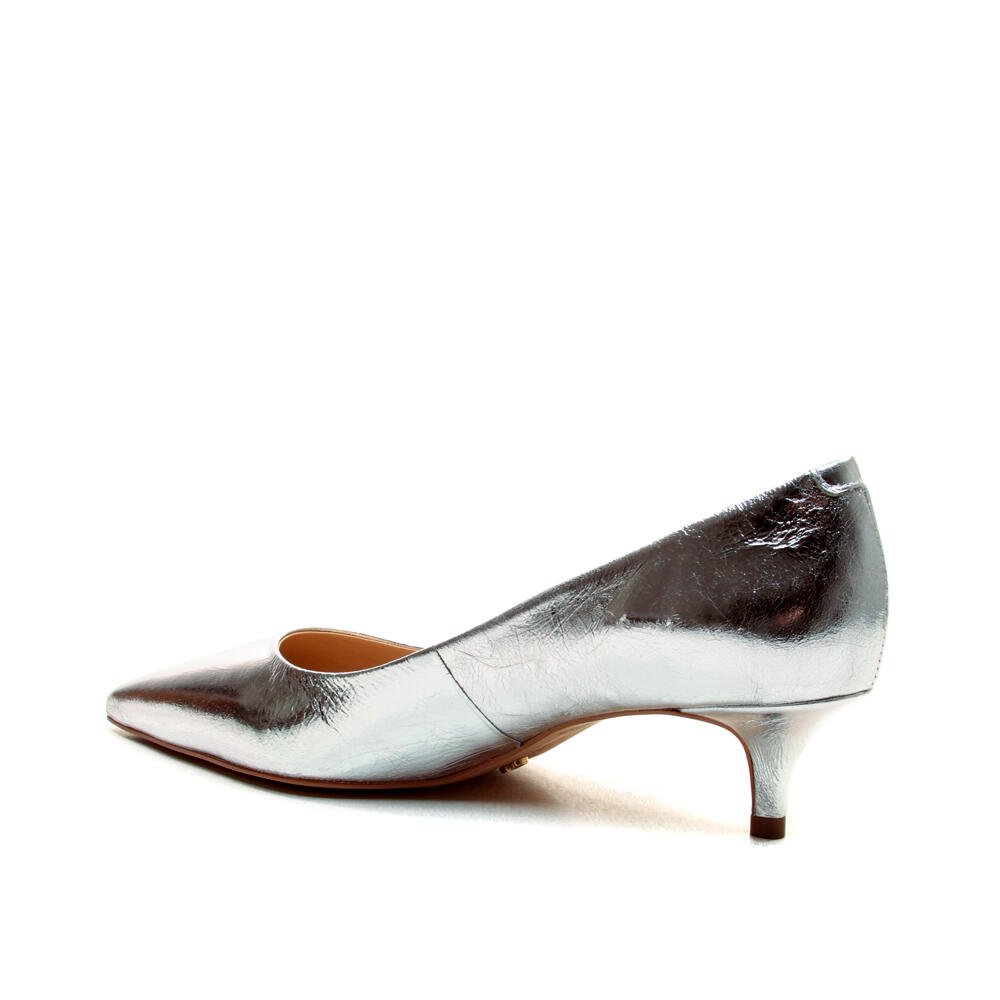 Scarpin Couro Prata Salto Baixo Cecconello 2629001-12 Prata 3