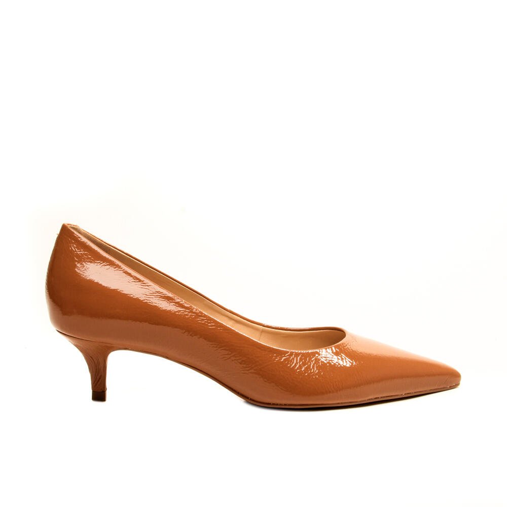 Scarpin Couro Marrom Salto Baixo Cecconello 2629001-14 Marrom 1