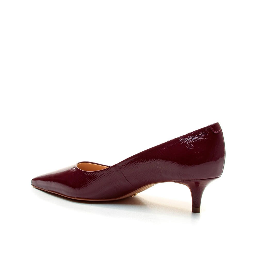 Scarpin Couro Bordô Salto Baixo Cecconello 2629001-15 Bordô 3