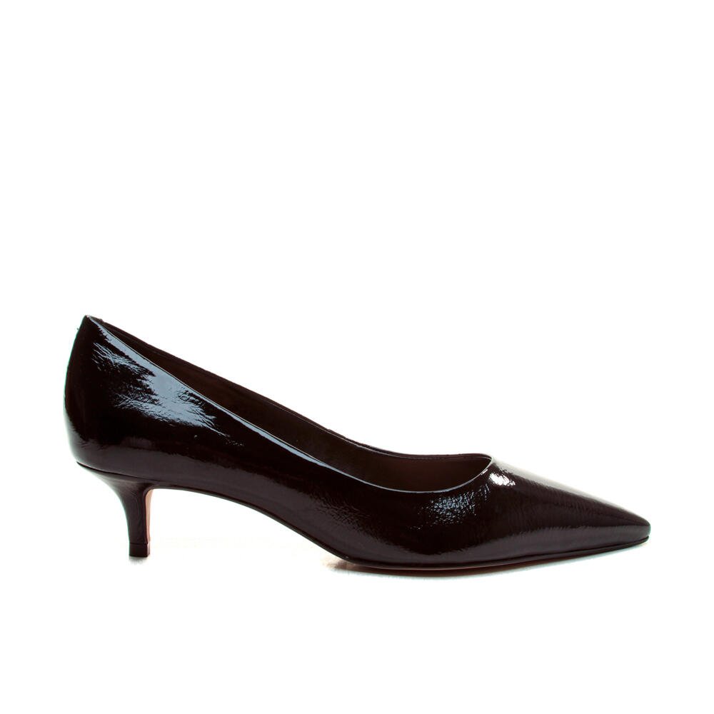 Scarpin Couro Preto Salto Baixo Cecconello 2629001-16