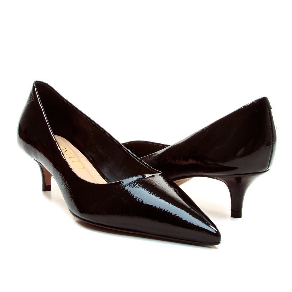 Scarpin Couro Preto Salto Baixo Cecconello 2629001-16 Preto 4