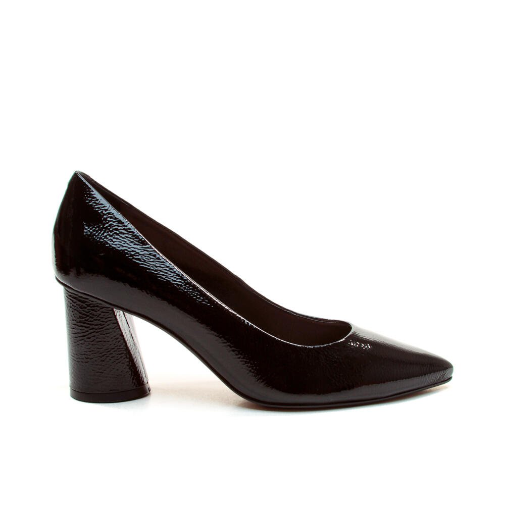 Scarpin Couro Preto Salto Bloco Médio Cecconello 2630001-15 Preto 1