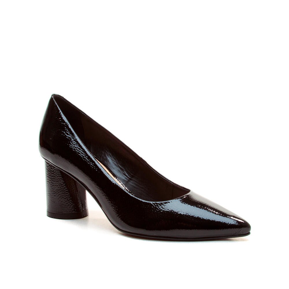 Scarpin Couro Preto Salto Bloco Médio Cecconello 2630001-15 Preto 2