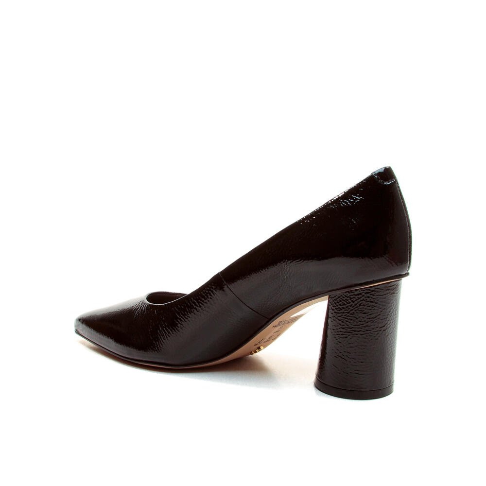 Scarpin Couro Preto Salto Bloco Médio Cecconello 2630001-15 Preto 3