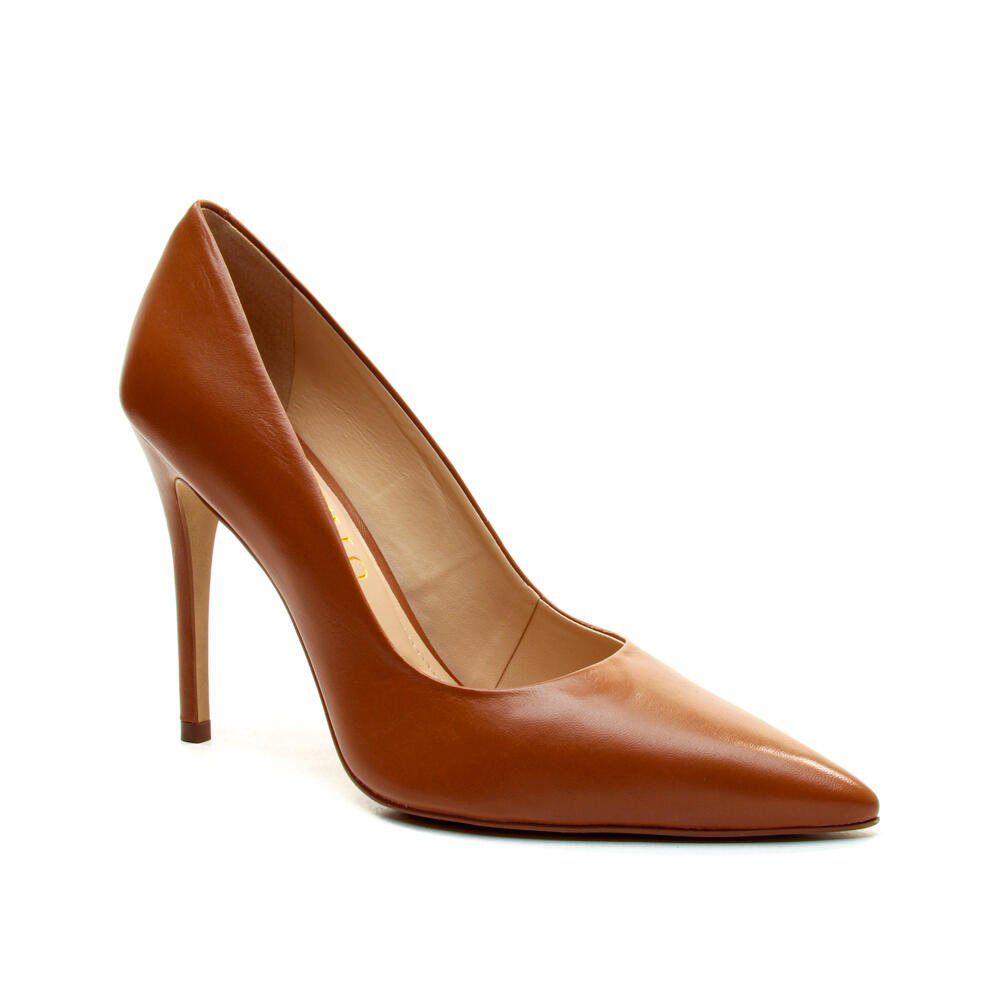 Scarpin Couro Marrom Salto Alto Cecconello 2130008-109 Marrom 2