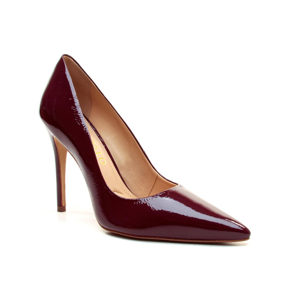 Scarpin Couro Bordô Salto Alto Cecconello 2130008-111 Bordô 2
