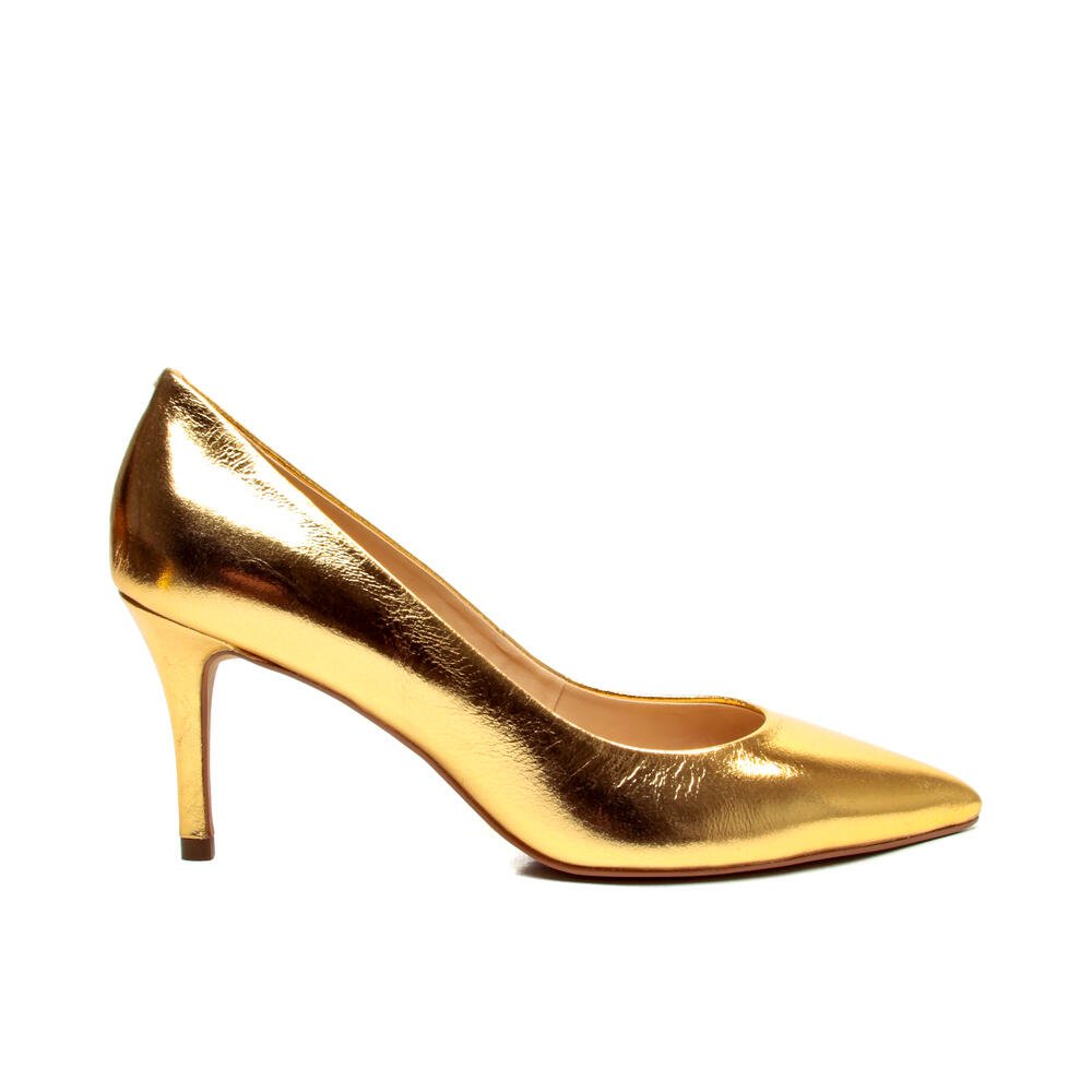 Scarpin Couro Ouro Salto MÉdio Cecconello 2399001-35