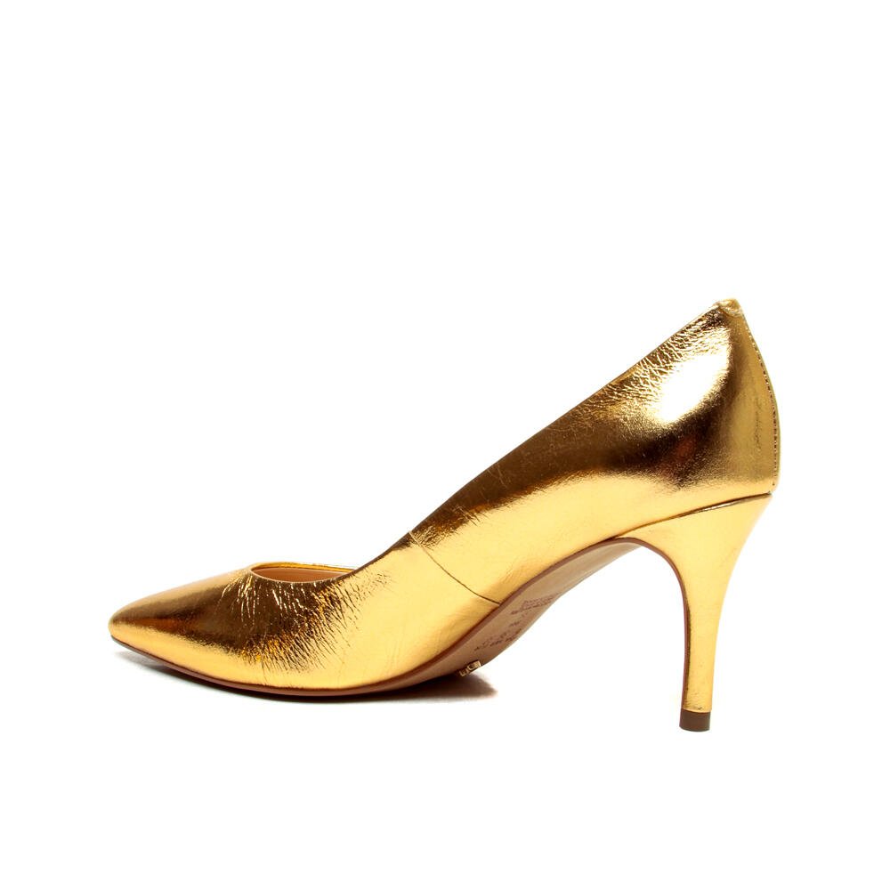 Scarpin Couro Ouro Salto MÉdio Cecconello 2399001-35 Ouro 3