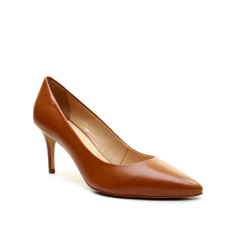 Scarpin Couro Marrom Salto MÉdio Cecconello 2399001-37 Marrom 2