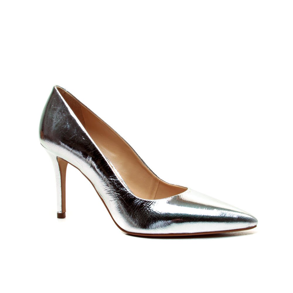 Scarpin Couro Prata Salto Alto Cecconello 2440001-6 Prata 2