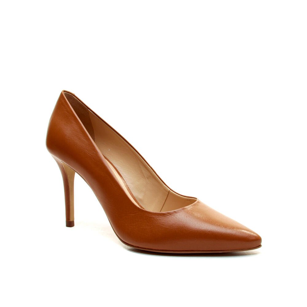 Scarpin Couro Marrom Salto Alto Cecconello 2440001-8 Marrom 2