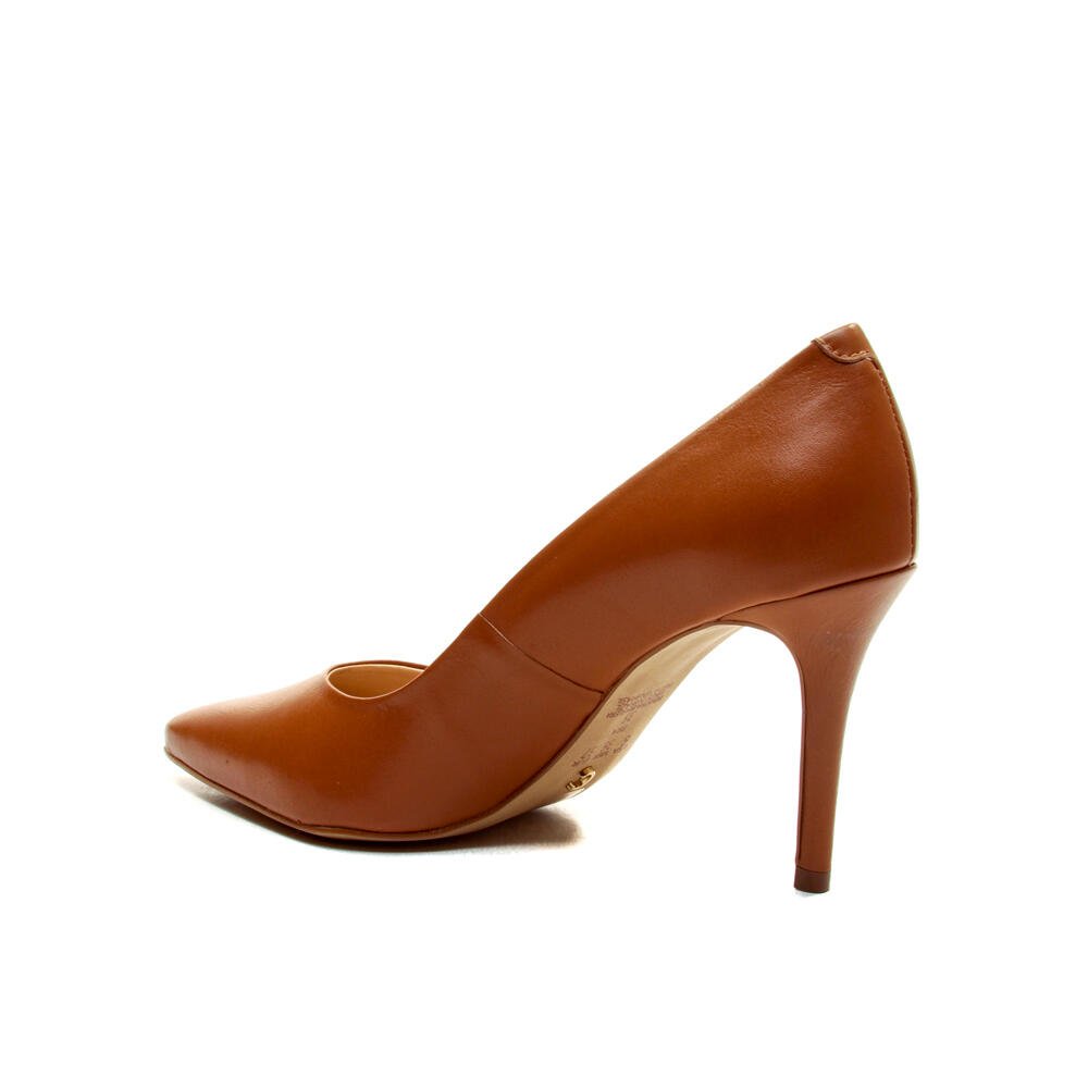 Scarpin Couro Marrom Salto Alto Cecconello 2440001-8 Marrom 3