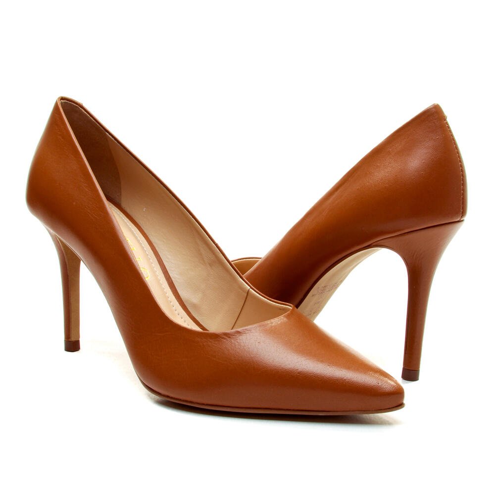 Scarpin Couro Marrom Salto Alto Cecconello 2440001-8 Marrom 4