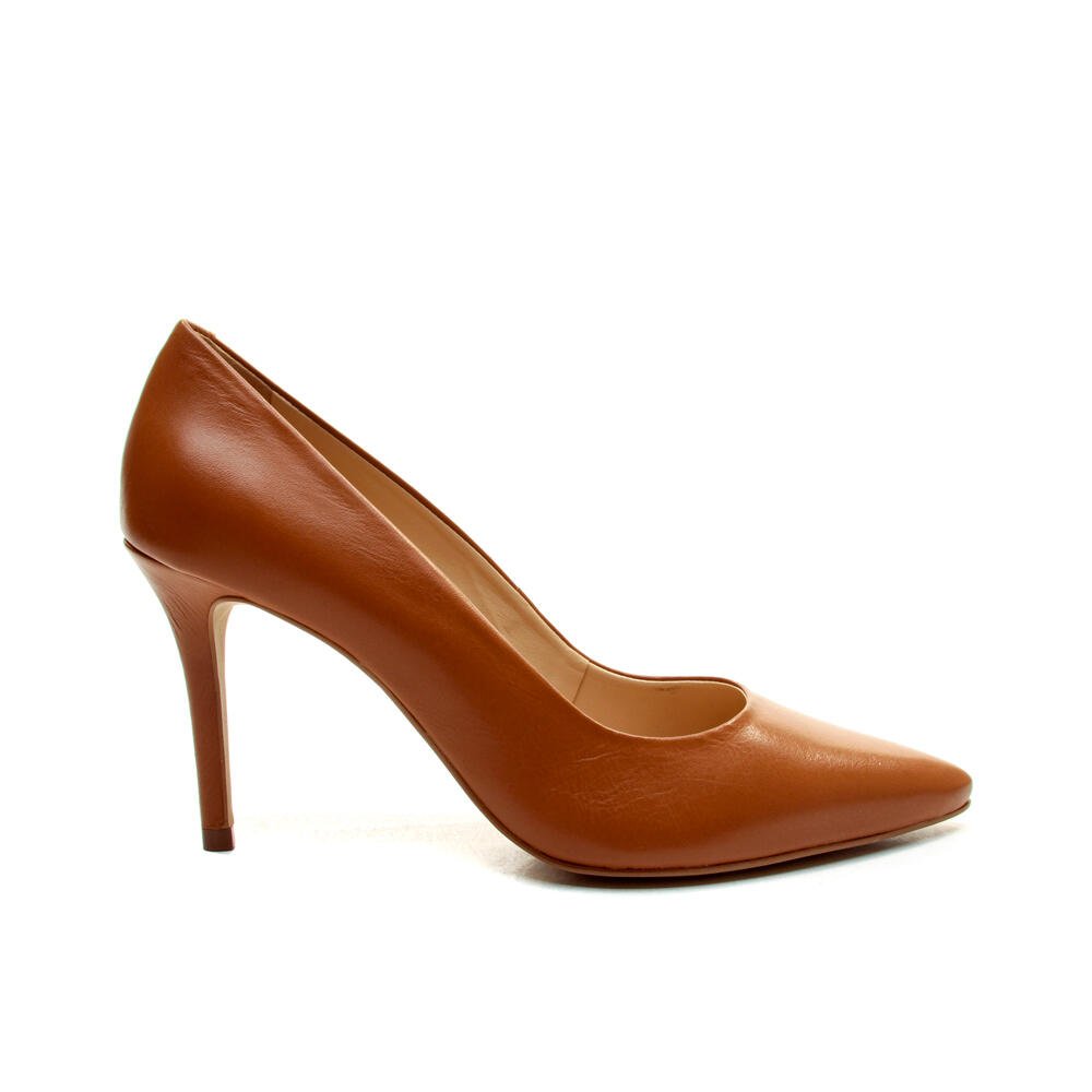 Scarpin Couro Marrom Salto Alto Cecconello 2440001-8