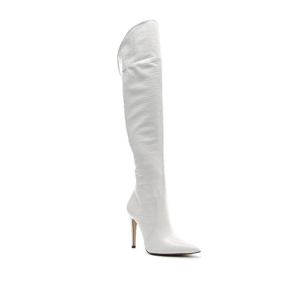 Bota Branca Cano Longo Cecconello 1766011-1 Branco 2