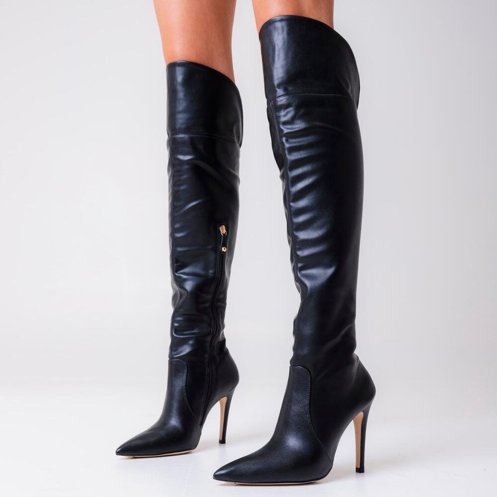 Bota Preta Cano Longo Cecconello 1766011-3 Preto 4