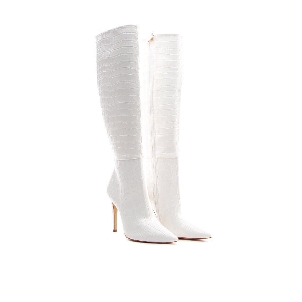 Bota Branca Cano Longo Cecconello 1870014-5 Branco 4