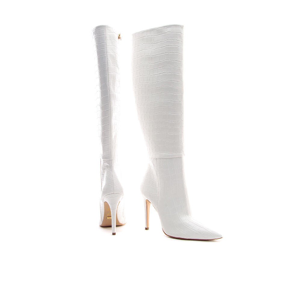 Bota Branca Cano Longo Cecconello 1870014-5 Branco 5