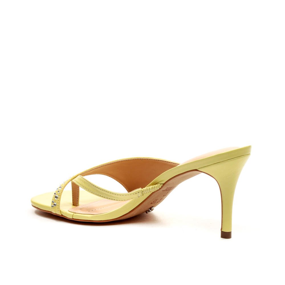 Tamanco Couro Amarelo Salto MÉdio Cecconello 2546006-2 Amarelo 4