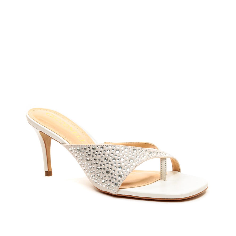 Tamanco de Couro Branco Salto Médio Cecconello Branco 3