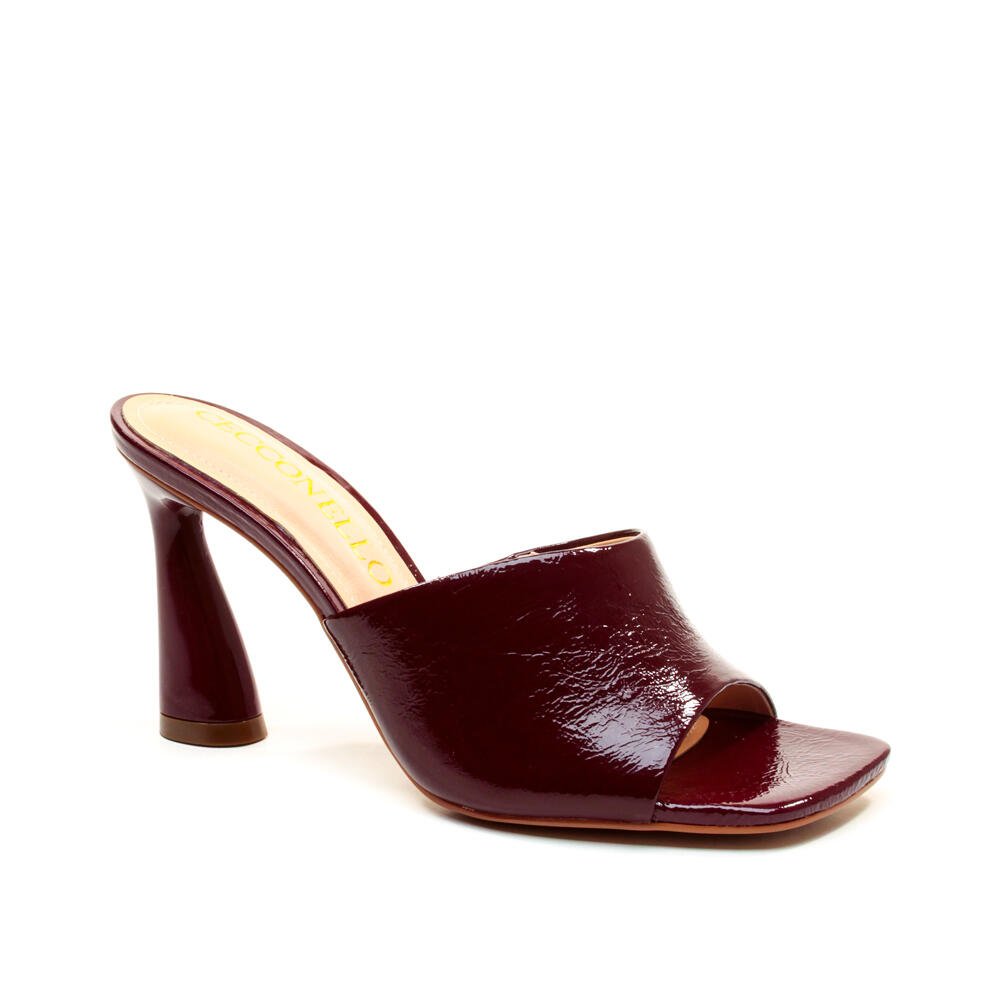 Tamanco Couro Bordô Salto Alto Cecconello 2693002-2 Bordô 3