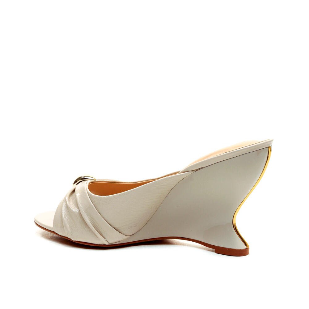 Tamanco Couro Off White Salto Alto Cecconello 2697001-2 Off White 4